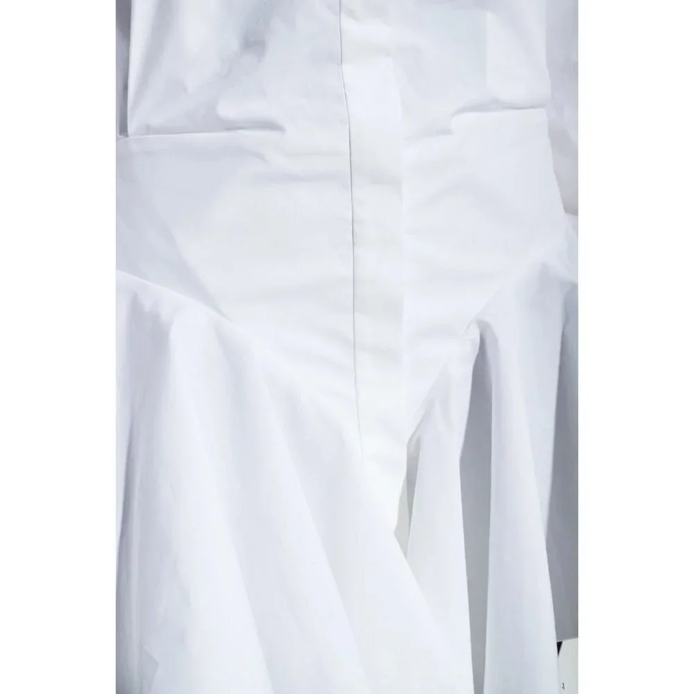 THE ATTICO Candice Mini Dress in White 42 New Womens Collard Ruffle Shirt - Picture 14 of 16